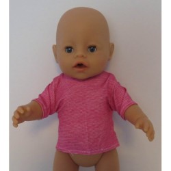 shirtje roze gestreept nr 9 baby born 43cm