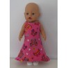 lange zomerjurk roze vlinders baby born 43cm
