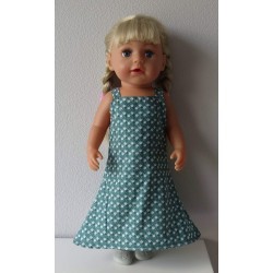 lange zomerjurk groen bloemen baby born 43cm