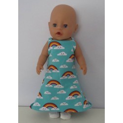 lange zomerjurk mint wolken baby born 43cm