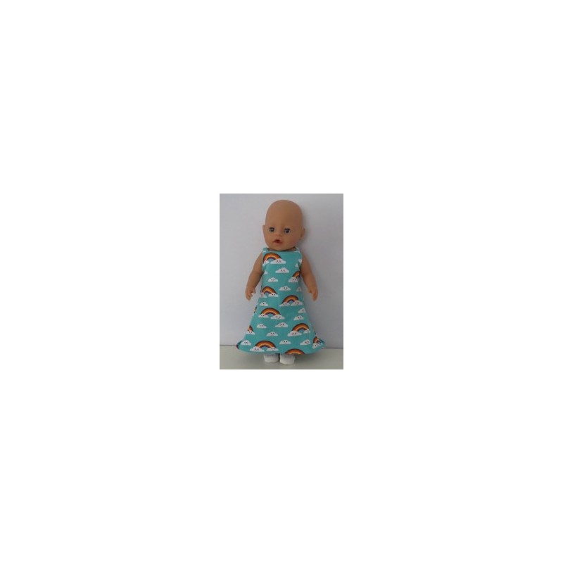 lange zomerjurk mint wolken baby born 43cm
