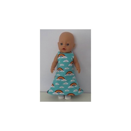 lange zomerjurk mint wolken baby born 43cm