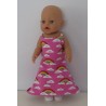 lange zomerjurk roze wolken baby born 43cm