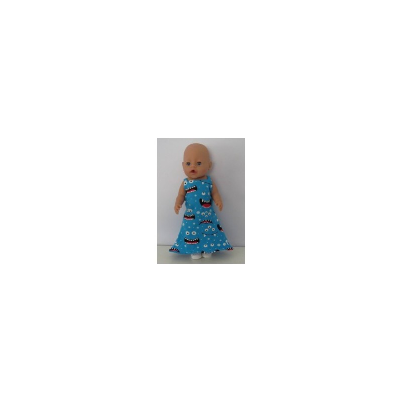 lange zomerjurk monsters baby born 43cm