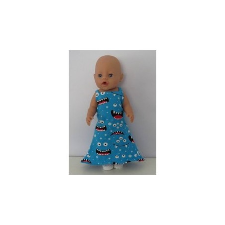 lange zomerjurk monsters baby born 43cm