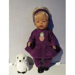 tuniek paars matroeska baby born 43cm
