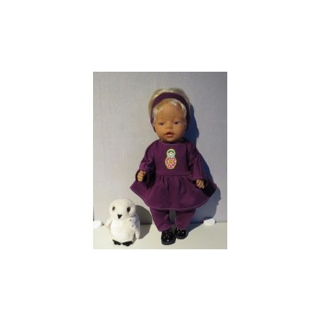 tuniek paars matroeska baby born 43cm