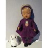 tuniek paars matroeska baby born 43cm
