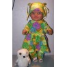 tuniek groen gebloemd baby born 43cm