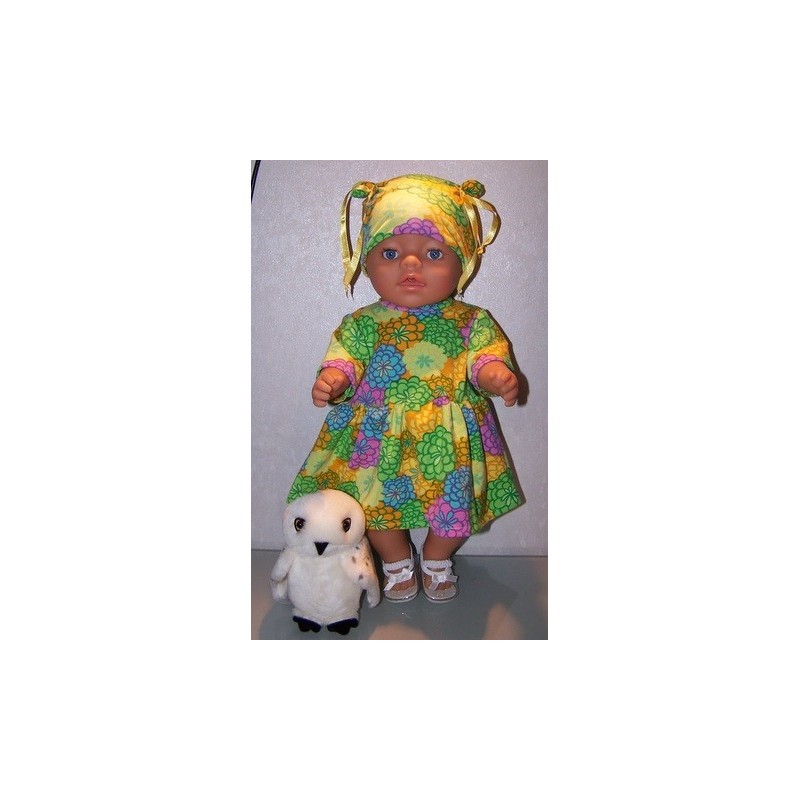 tuniek groen gebloemd baby born 43cm