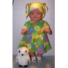 tuniek groen gebloemd baby born 43cm