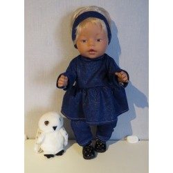 tuniek blauw glimmend baby born 43cm