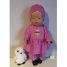 tuniek oud roze cupe cake baby born 43cm