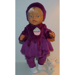 tuniek paars cupe cake baby born 43cm