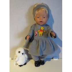 tuniek grijs winnie the pooh  baby born 43cm