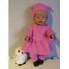 tuniek roze baby born 43cm