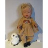 tuniek bruin hond baby born 43cm