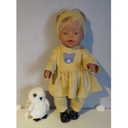 tuniek bruin kat baby born 43cm