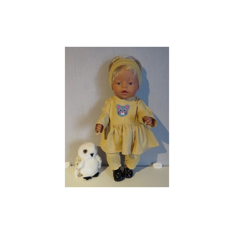 tuniek bruin kat baby born 43cm
