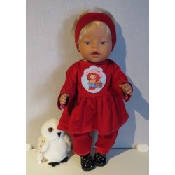 tuniek rood strawberry shortcake baby born 43cm