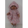 zomerjurk outfitt roze bloem baby born 43cm