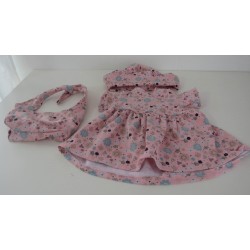 zomerjurk outfitt roze bloem baby born 43cm