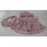 zomerjurk outfitt roze bloem baby born 43cm