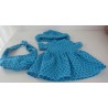 zomerjurk outfitt blauw gebloemd baby born 43cm