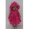 zomerjurk outfitt hard roze gebloemd baby born 43cm