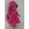 zomerjurk outfitt hard roze gebloemd baby born 43cm