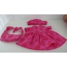 zomerjurk outfitt hard roze gebloemd baby born 43cm