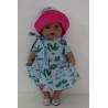 zomerjurk outfitt blauw flamingo's baby born 43cm