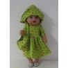 zomerjurk outfitt groen aardbeien baby born 43cm