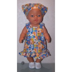 overgooier hello kitty blauw geblokt baby born 43cm