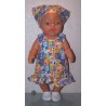 overgooier hello kitty blauw geblokt baby born 43cm