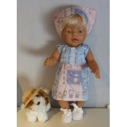 overgooier licht blauw matroeska baby born 43cm