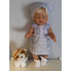 overgooier licht grijs matroeska baby born 43cm