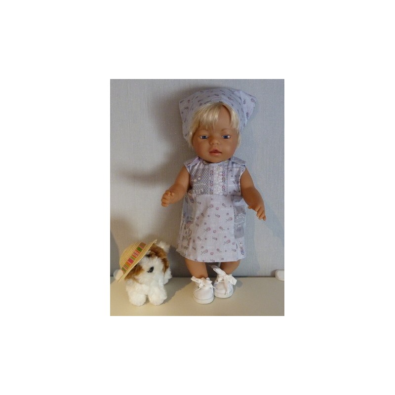 overgooier licht grijs matroeska baby born 43cm