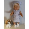 overgooier licht grijs matroeska baby born 43cm