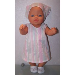 overgooier roze met zilver baby born 43cm
