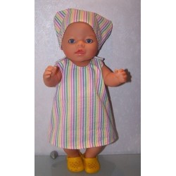 overgooier gestreept baby born 43cm