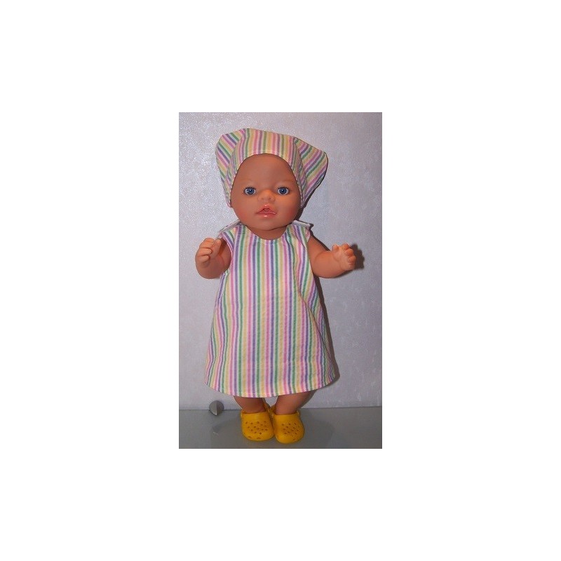 overgooier gestreept baby born 43cm