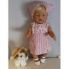 overgooier roze gebloemd baby born 43cm