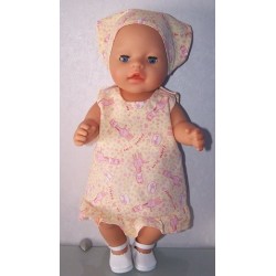 overgooier geel met roze giraffe baby born 43cm