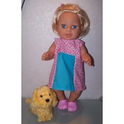 overgooier roze gebloemd baby born 43cm
