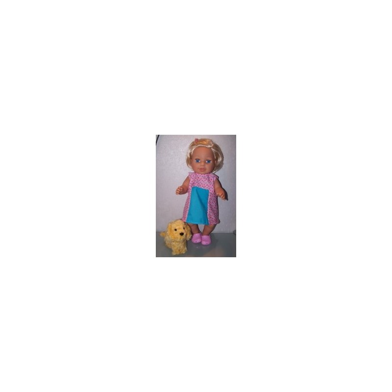 overgooier roze gebloemd baby born 43cm
