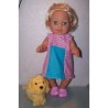 overgooier roze gebloemd baby born 43cm