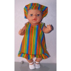 overgooier gestreept baby born 43cm