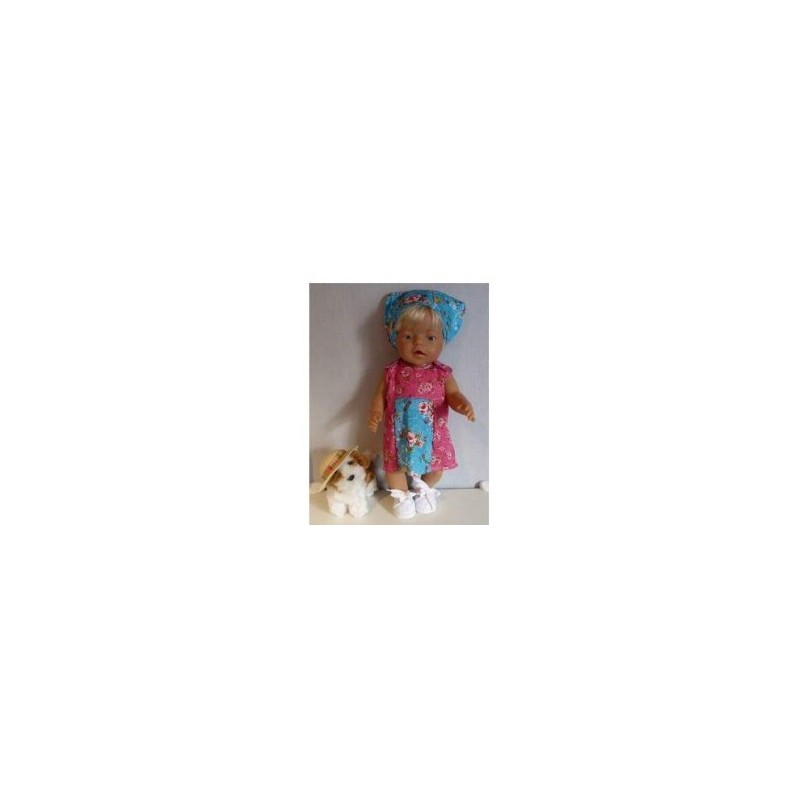 overgooier hipdepip hard roze met blauw baby born 43cm