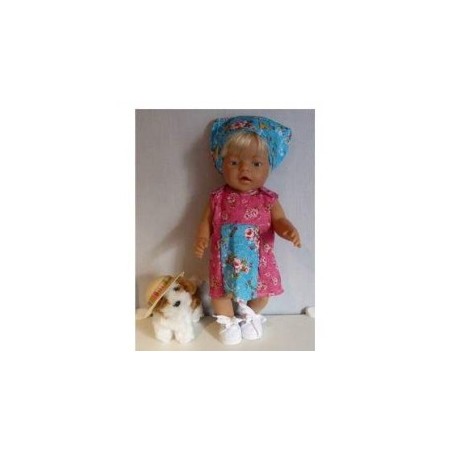 overgooier hipdepip hard roze met blauw baby born 43cm